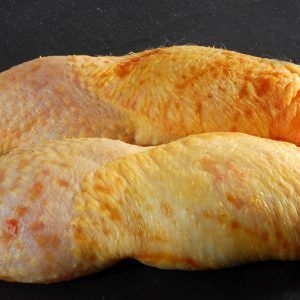 Muslos pollo amarillo catalán sin hueso (4 unidos) peso aprox 900 grs.
