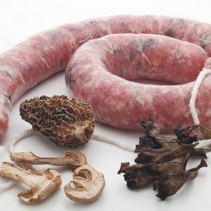Botifarra de ceps, múrgoles i trompetes de la mort (400 grs aprox)