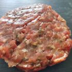 Hamburguesa de vedella amb crema d' espinacs